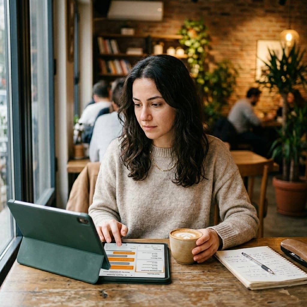 Englingo ile Ingilizce calisan bir kadin